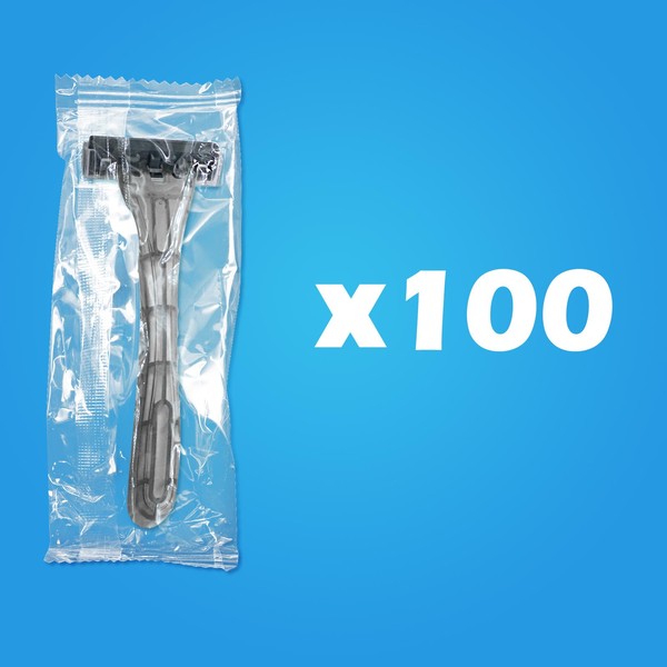 Kheoxusa 3 Blade Disposable Razors,Three Triple Stainless Steel Blade Individually