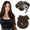 Moresoo Micro Ring Hair Extensions Human Hair Dark Brown Micro