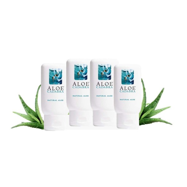 Aloe Cadabra Organic Personal Lubricant with Vitamin E, Natural, 2.5 oz (Pack of 4)