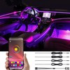 TABEN Car Neon Light Strips, 4-Piece Set with 8 Colours,