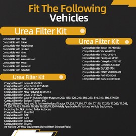 10 Pack Urea Filter Kit Fit for Fleetguard UF101, Fit for Cummins 5303604, Fit for Iveco 47364243, Fit for Volvo Truck 21516229, Urea Filter Truckr Fuel Filter Replace OE# U5001KIT 21376693