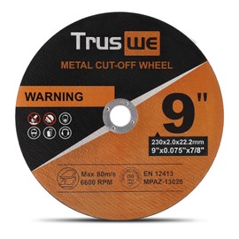 Truswe 9-inch Cut Off Wheels - 10 Pack 9"x0.075"x7/8" Cutting Wheel Ultra Thin Cut-Off Disc Metal & Stainless Steel Cutting Disc for Angle Grinder