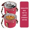 2 Pack Pie Carrier with Lids and Handles, Loadable Cupcake