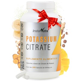 B HEALTH Be NATURAL Citrato de potasio, 100 NATURAL, B Health Be Natural, Sin Azucar, Keto -240 cápsulas de 500 mg