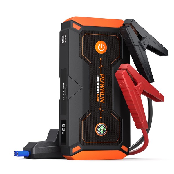 Powrun P-ONE Jump Starter, 2000A Portable Jump Box - Car