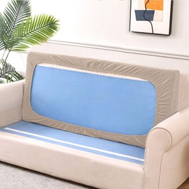 SIELUNO - Fundas de cojín elásticas de terciopelo en forma de L para sofá, funda elástica para muebles, color beige, 2 asientos