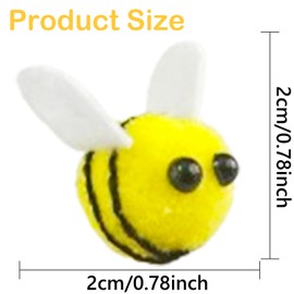 Pcmursal 30 Pcs Wool Felt Bees Mini Bees for Crafts Bumble Bees Supplies for Clothing Hats Bags Gift