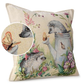 ANRO Cushion Cover Decorative Cushion Sofa Cushion Cover Tapestry Hedgehog Couple 45 x 45 cm without Filling