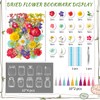103PCS Bookmark Making Kit, Kaluofan Transparent Flower Bookmarks, Handmade Dried
