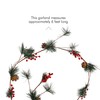 Ornativity Pine and Berries Garland - Pine Needles, Pinecone and