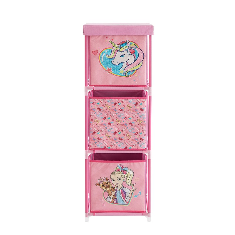 Nickelodeon JoJo Siwa 3-Tier Fabric Storage Organizer with Unicorn Design