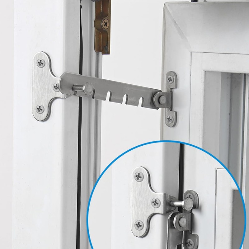 Window Safety Restrictors 2 Pcs Stainless Steel Window Restrictor Hooks