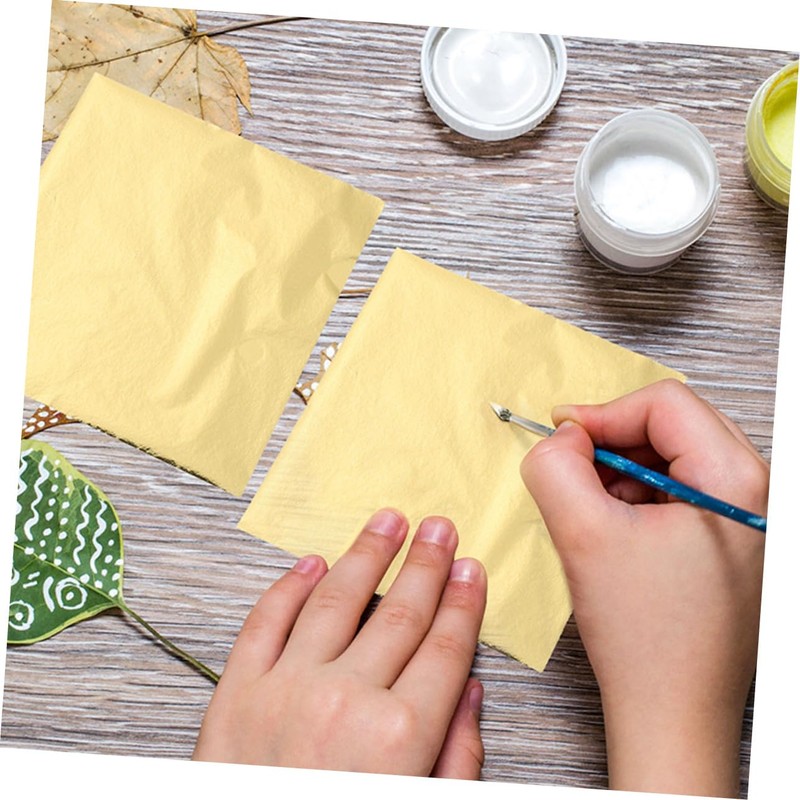 VILLFUL 200 Sheets Gold Foil Sheets Craft Imitation Flakes Easy