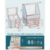 Youdepot Glass Makeup Organizer - Multi-Functional 3-in-1 Cosmetic Organizer for