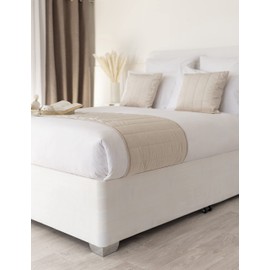 Belledorm 19" Extra Deep Base Wrap Valance Sheet - Transforms a drab looking bed base divan - Luxury Faux Suede (Off White, Super King)