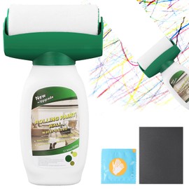 White Paint Roller, 17.6oz (500g) White Wall Touch Up Paint Kit, Portable Wall Restoration Tool, Remove Stains, Scratches, Water Based