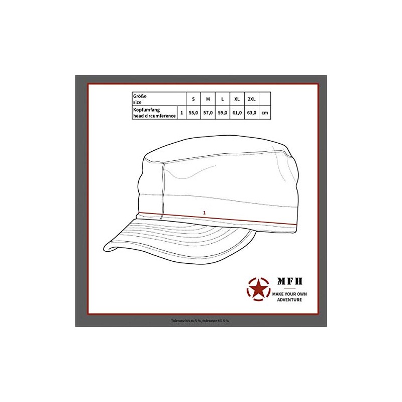 MFH BDU Ripstop Field Cap Khaki size XXL