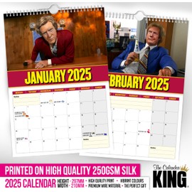 The Calendar King // Don Burgundy - 2025 Wall Calendar (Full Colour, A4 Size)