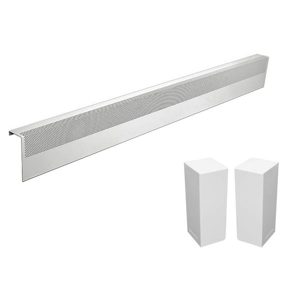 Baseboarders Basic Series 5 ft Galvanized Steel Easy Slip-On Baseboard