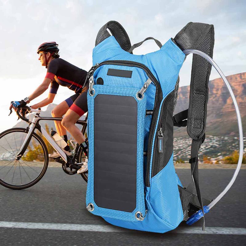 Multi function Outdoor Backpack with 6.5W Solar Panel & 2L
