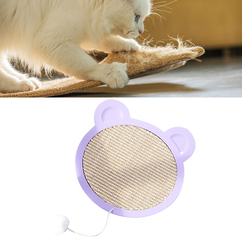 Sisal Cat Scratching Board Cartoon Cute Bear Head Shape Grinding