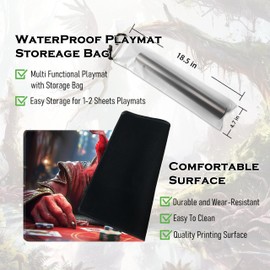 MTG Playmat 24” x 14”, Magic Unique Art Playmat with Zones, Fits MTG Foundations, Poké, TCG, Yu-Gi-Oh!, Lorcana & Middle Earth Card Mat, Ultra Pro Quality, Free Storage Bag (Comedic Genius)