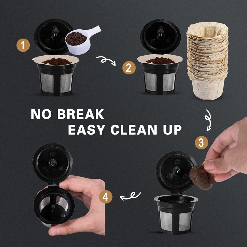 300 Count Disposable K Cup Filters, Coffee Filter Paper for