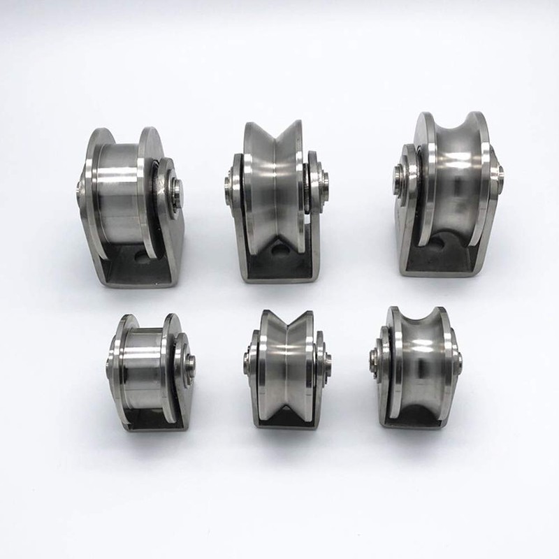 Stainless Steel 3in V Groove Heavy Duty Track Wheel Rigid