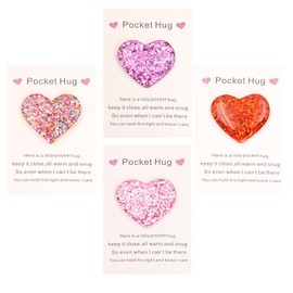 4pcs Pocket Hug, Hug, Pocket Hugs for Friends, Valentines Gifts for Friends, Pocket Hug Gift, A Pocket Hug Ornament Gifts Special Present for Her Encourage Gift for Birthday Wedding