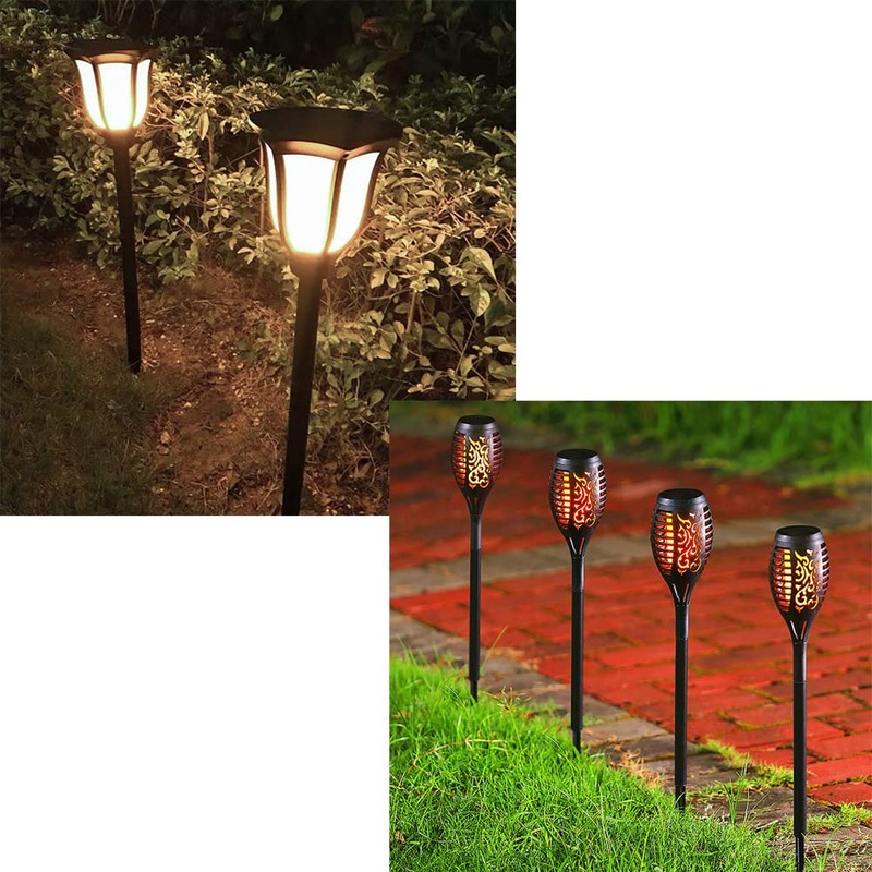 FSSTUD 5 PCS Plastic Ground Spikes Stakes Solar Path Lights