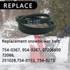 954-0367 754-0367 Snowblower Belt 34.5" Replacement MTD Cub Cadet Ariens