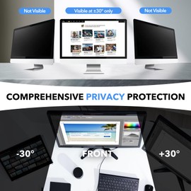 NAQIDY 32 inch Curved Computer Privacy Screen Filter for 16:9 Widescreen Monitor, Anti Glare Blue Light Filter, Anti-Scratch Computer Screen Privacy Shield, Removable Monitor Privacy Screen Protector Film
