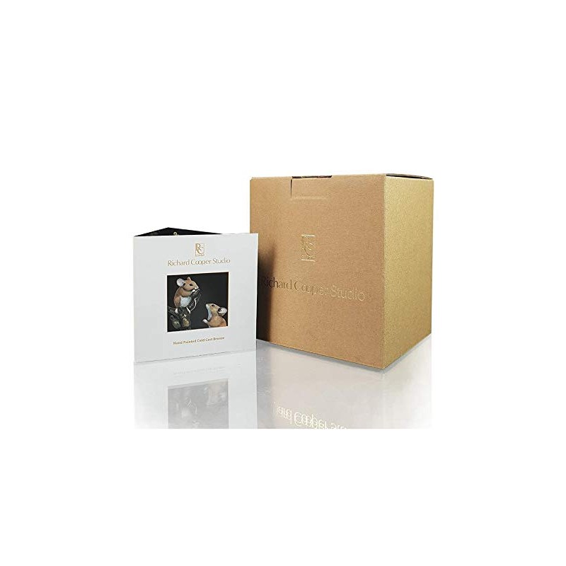 Richard Cooper Studio Cold Cast Bronze Mouse in Tea Cup