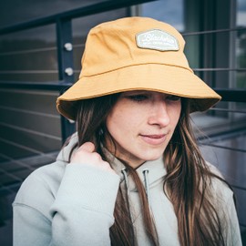 Blackskies® Oasis Bucket Hat | Men Women Unisex Sun Hat Fishing Hat in Pastel Colours Cap - Baseball Cap Men Women Streetwear Outdoor Summer Leisure, Oasis Mustard Yellow