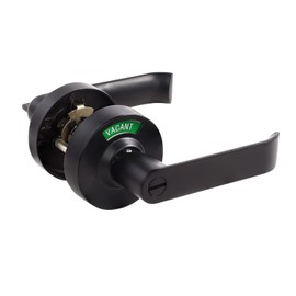 Privacy Lock with Large Indicator for Bathroom Inuse and Vacant, ADA Compliant Lever, Commercial Grade, Perfect for Restroooms of Professional Office Apartment Airbnb Warehouse Matte Black