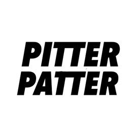 Decal Stickers of Pitter Patter 1 (Black) (Set of 2) Premium Waterproof Vinyl Decal Stickers for Laptop Phone Accessory Helmet Car Window Mug Tuber Cup Door Wall Decoration - ANDstic872956BL