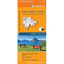 Switzerland South-East (553): Wegenkaart Schaal 1 : 200.000 (Regionale kaarten Michelin)