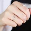 Eiffy Zircon Jewish Star of David Ring for Women Simple