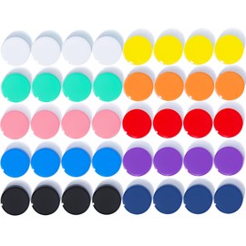 DUJEQM Magnets for Magnetic Board Magnets Strong Pack of 40 10 Colours Magnetic Fridge Magnets Fridge Magnets Mini Small Magnets Whiteboard Magnets Colourful Magnets Round Magnets for Blackboard,