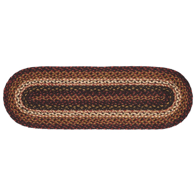 VHC Brands Beckham Stair Tread, Jute Blend, Rect, Red Black
