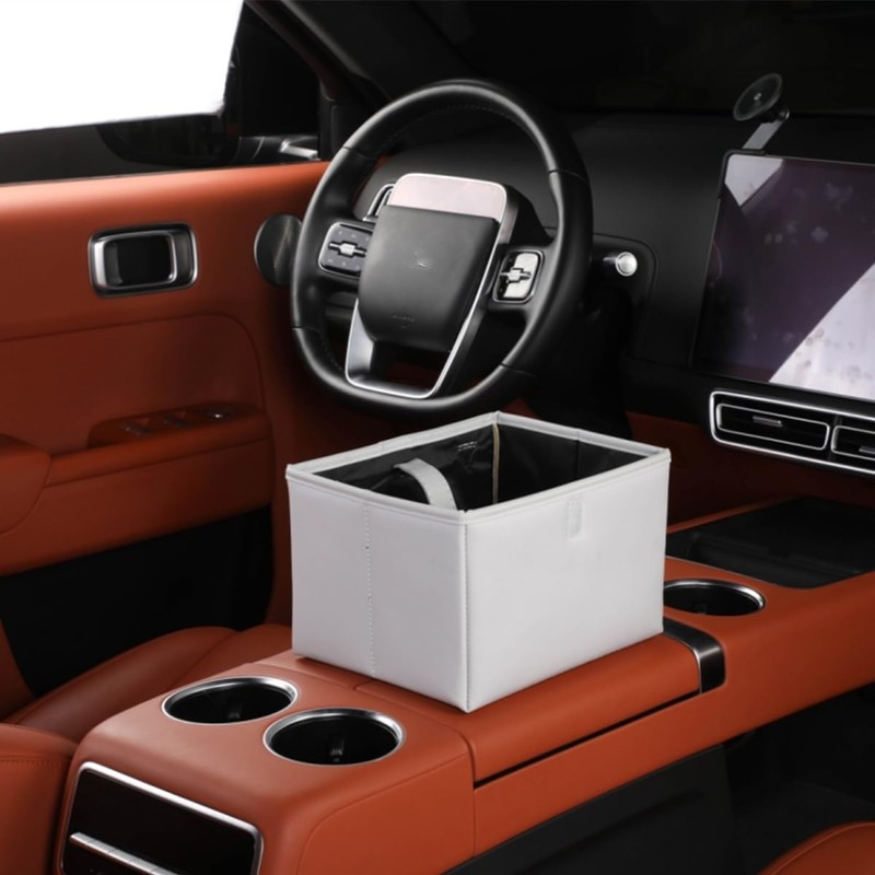 Qirc New Leak-Proof Car Trash Can, Universal Hanging Auto Garbage