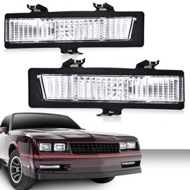 G-PLUS Signal Light Parking Lamps Compatible with Chevy Monte Carlo SS 1983-1988 /Fit Chevy Monte Carlo 81-86 (not fit LS 86-88) Clear lens Driver & Passenger Side 919025 919026 261303TA0A 261353TA0A