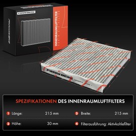 Frankberg Cabin Air Filter Pollen Filter with Activated Carbon Compatible with Daily Citys Bus Daily VI Box Daily VI Platform/Chassis Replacement # 500042992