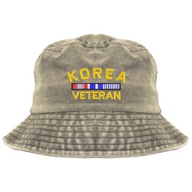 Korea veteran embroidered bucket hat, cool gift, Khaki bucket hat