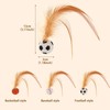 Bouncy Balls for Cats,3 Pack Feather Interactive Cat Ball,Cat Feather