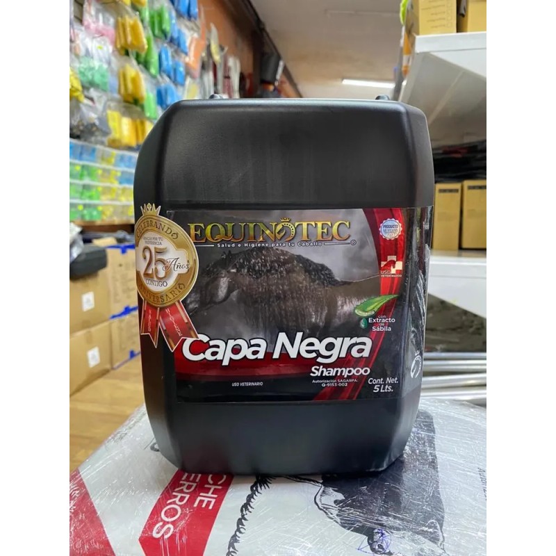 Equinotec Capa Negra Shampoo Para Caballo 5 Lts