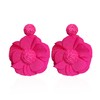 GUOXIAOMEI Rattan Flower Drop Earrings Raffia Dangle Boho Statement Earrings