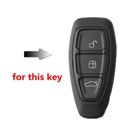 Happyit Zinc Alloy Car Key Cover Cases for Ford Fiesta Focus Mondeo Kuga Escape Falcon Galaxy Fusion Mustang Explorer Edge Escort Mk3 Mk4 Ranger 3 Buttons (B, Matt Color)