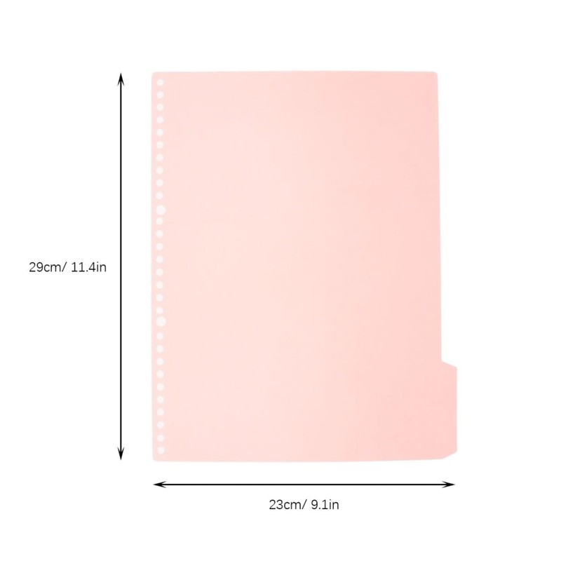 TOYANDONA File Index Divider Card Sheet a4 30 Holes Plastic