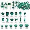 BELICEY Nail Art Rhinestones Green Flatback Round Rhinestones Charms Nail